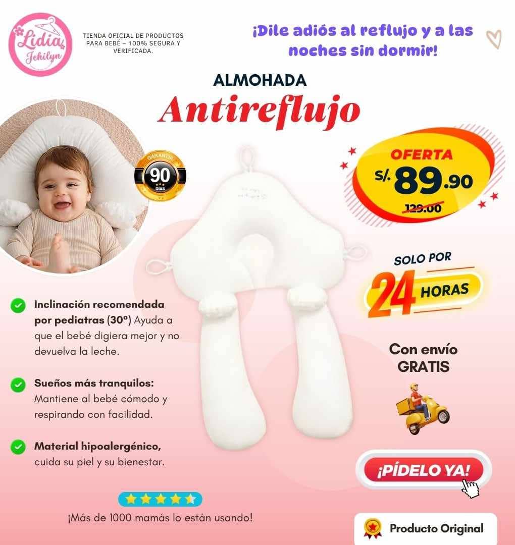 🍼 ¡Dale a Tu Bebé el Sueño que Merece con Nuestra Almohada Antireflujo! 💤