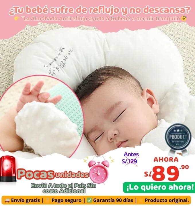 🍼 ¡Dale a Tu Bebé el Sueño que Merece con Nuestra Almohada Antireflujo! 💤